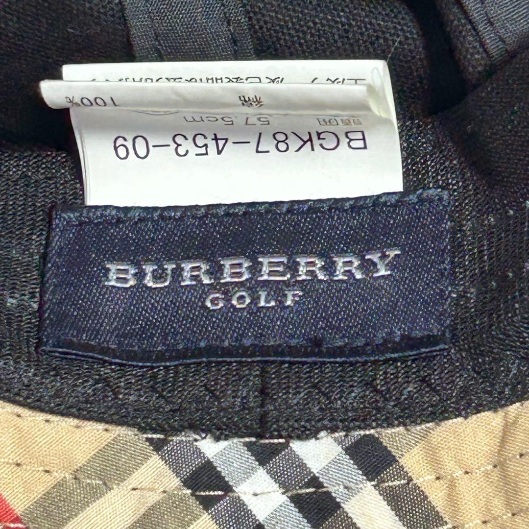【美品】BURBERRYGOLF　バケットハット　ノヴァチェック　ブラック