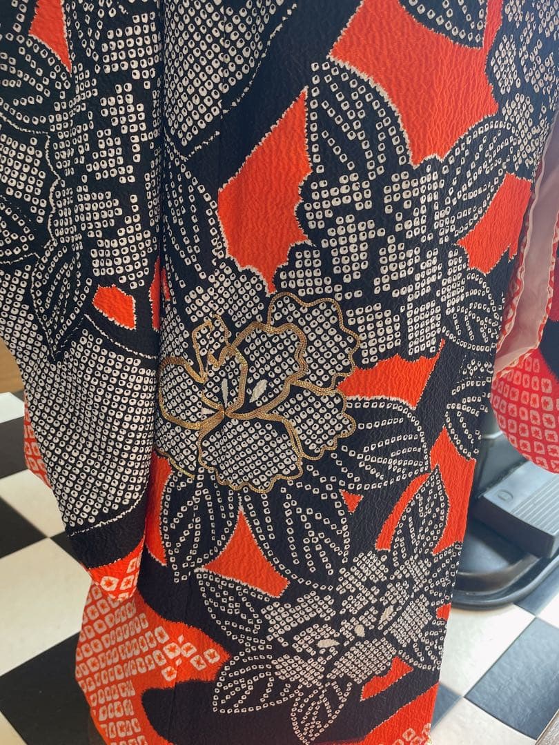 七五三お祝い黒絞り柄セット