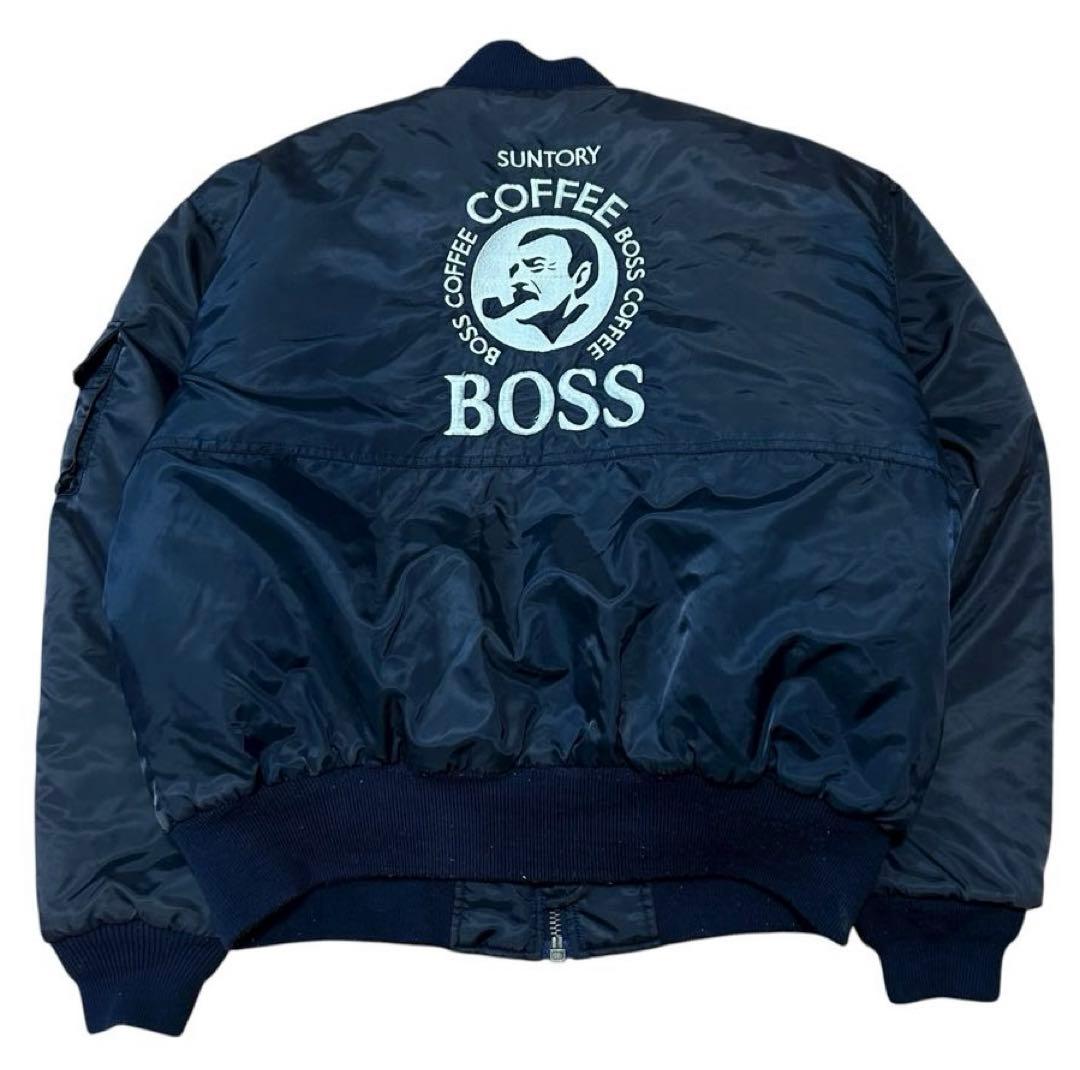 超希少 SUNTORY COFFEE BOSS ジャン刺繍　MA-1 非売品