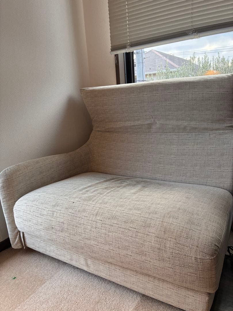 マルイチセーリング　LIFE ベージュ 1.5〜2人掛けソファ アームレスト付き