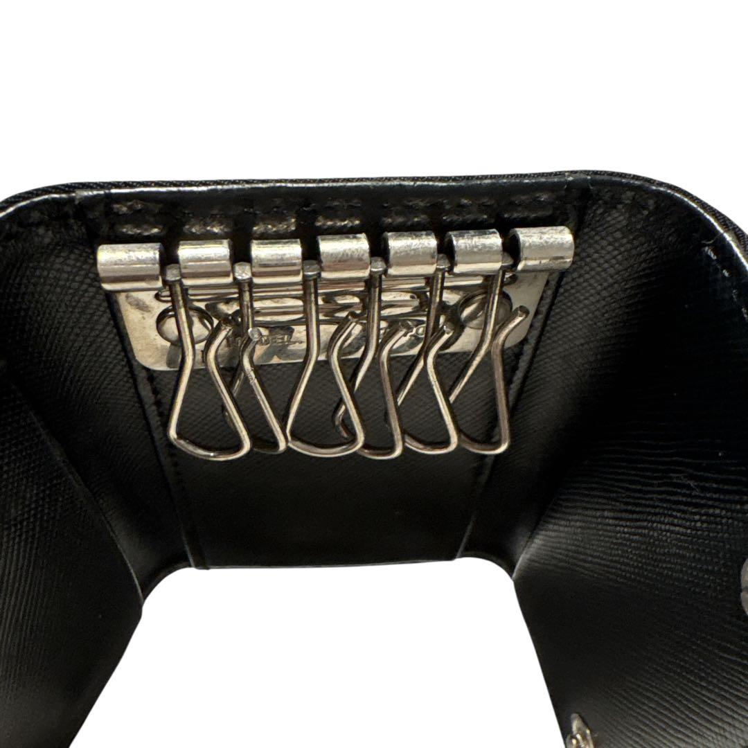 正規品［極美品］PRADA プラダ　キーケース 6連　ブラック ナイロン