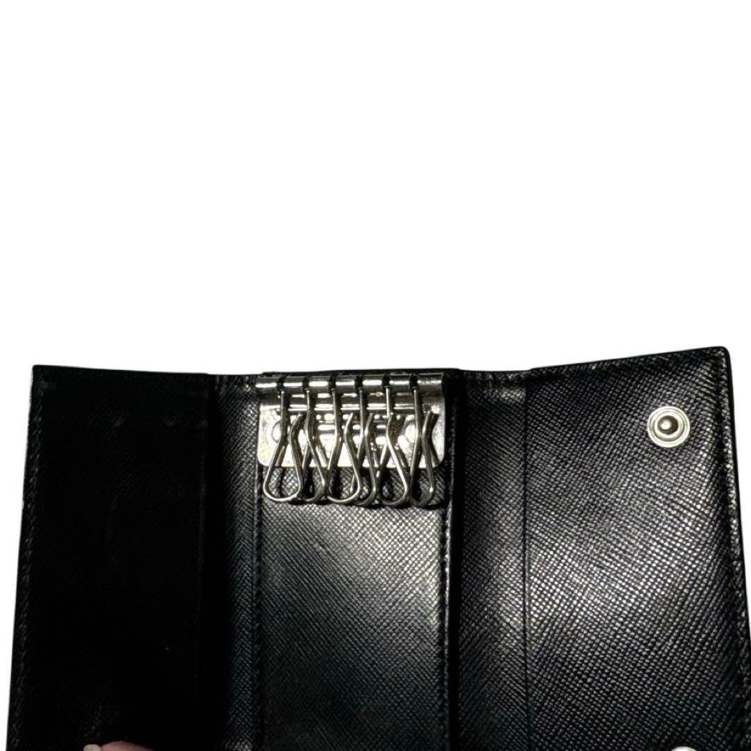 正規品［極美品］PRADA プラダ　キーケース 6連　ブラック ナイロン