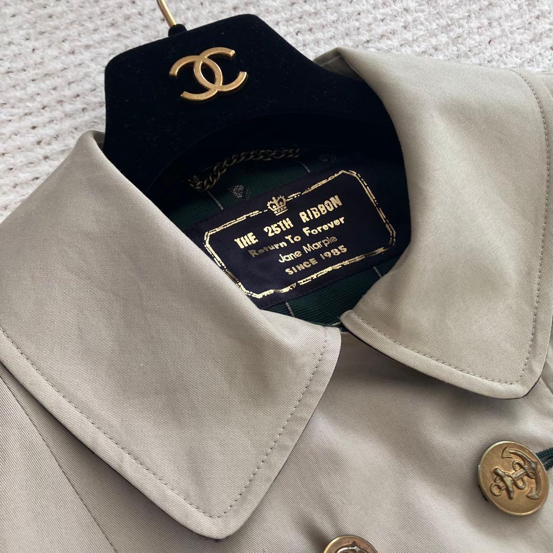 ジェーンマープル　希少　25周年記念リバーシブルトレンチコート　ダブルブレスト