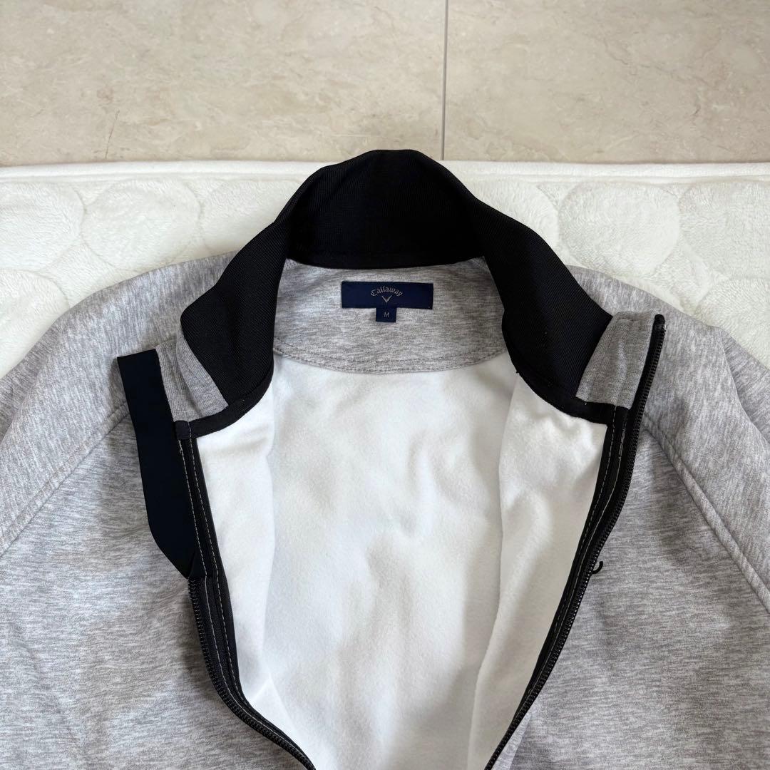 キャロウェイ メンズ ゴルフウェア ラミネート スウエットフルジップブルゾン M