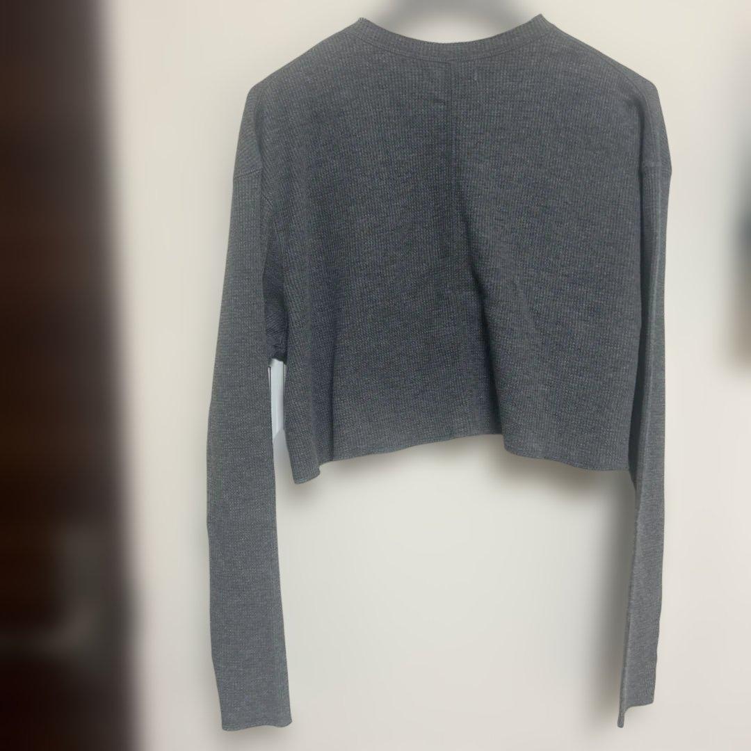 anuke　Waffle Henley Tops チャコールグレー