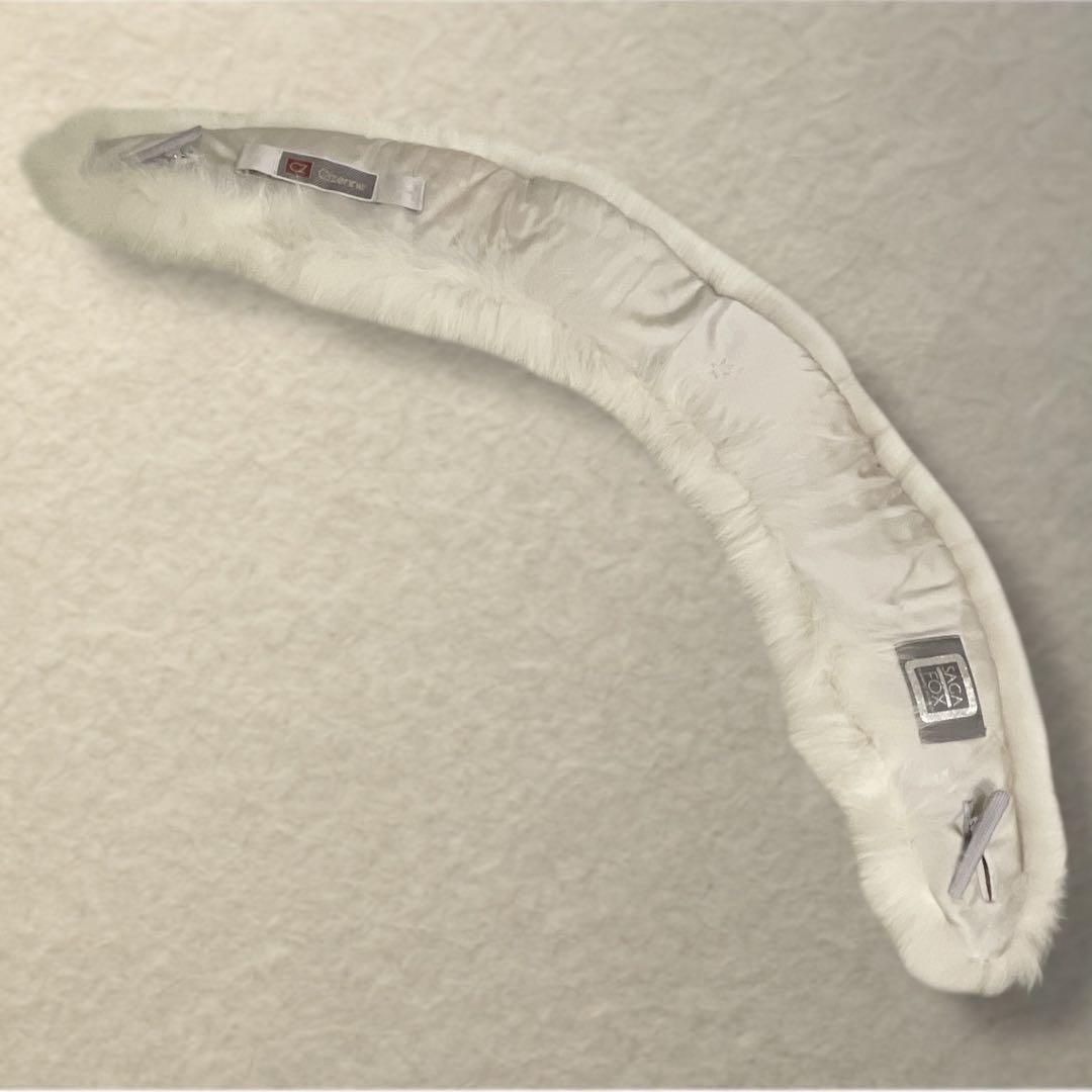 SAGA FOX　フォックスファー ティペット　ホワイト系　ストール　ふわふわ