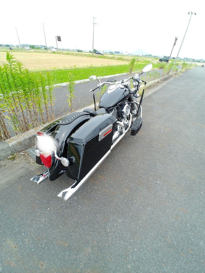 ドラッグスタ1100ー　DS1100　ロングバズーカフィッシュテールマフラー