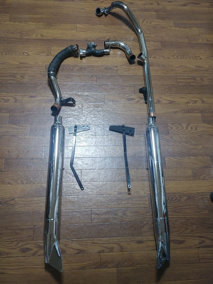 ドラッグスタ1100ー　DS1100　ロングバズーカフィッシュテールマフラー