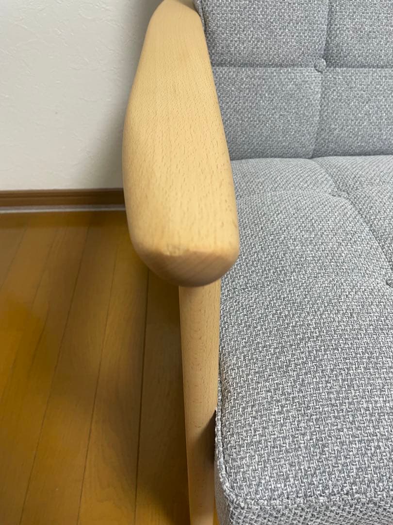 カリモク60 Kチェア 2シーター　ミストグレー