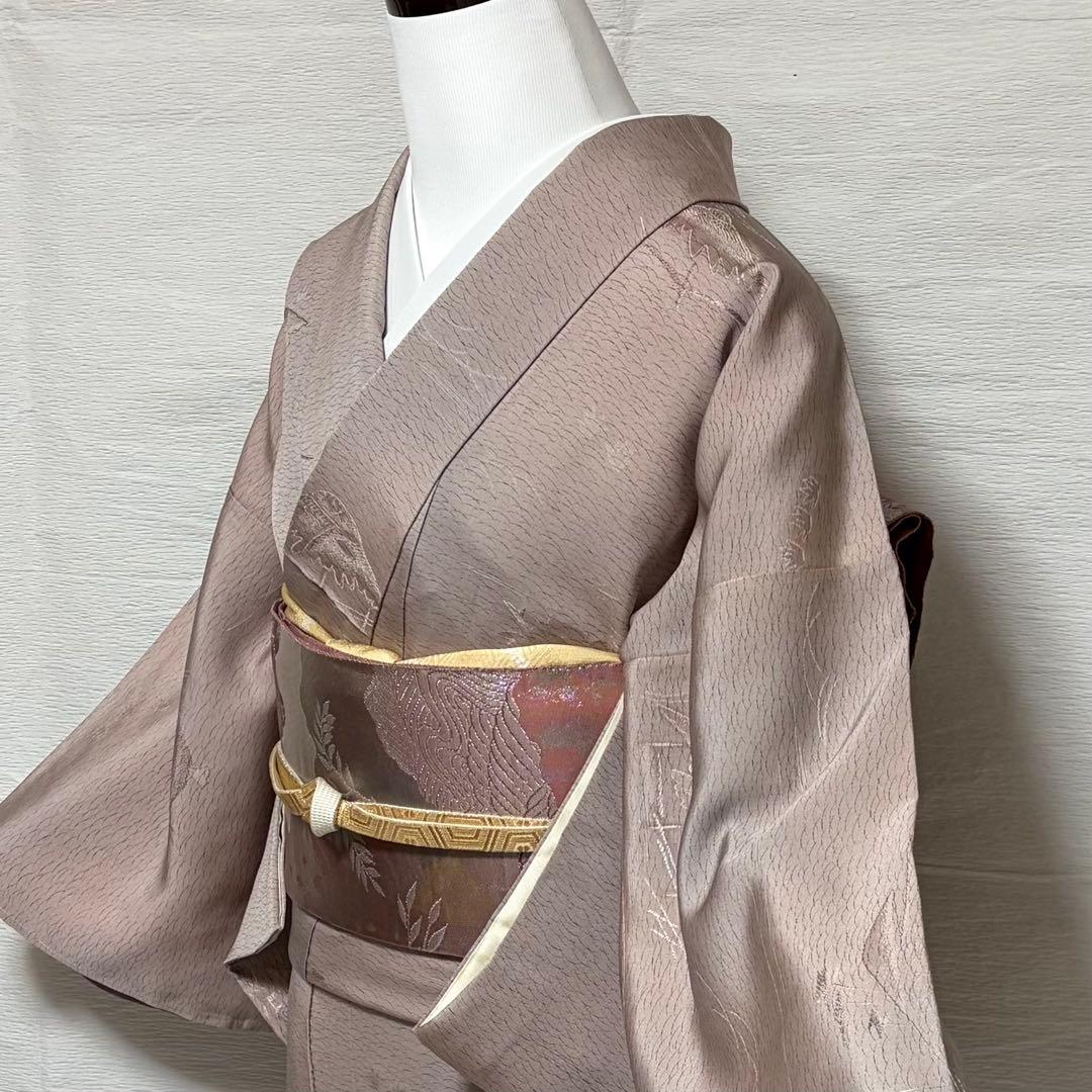 ヨ*ー様 正絹　色無地　フルセット　袷　卒業式　入学式　七五三　オ-24