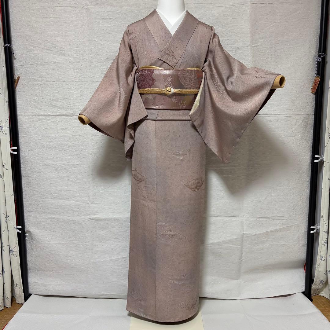 ヨ*ー様 正絹　色無地　フルセット　袷　卒業式　入学式　七五三　オ-24