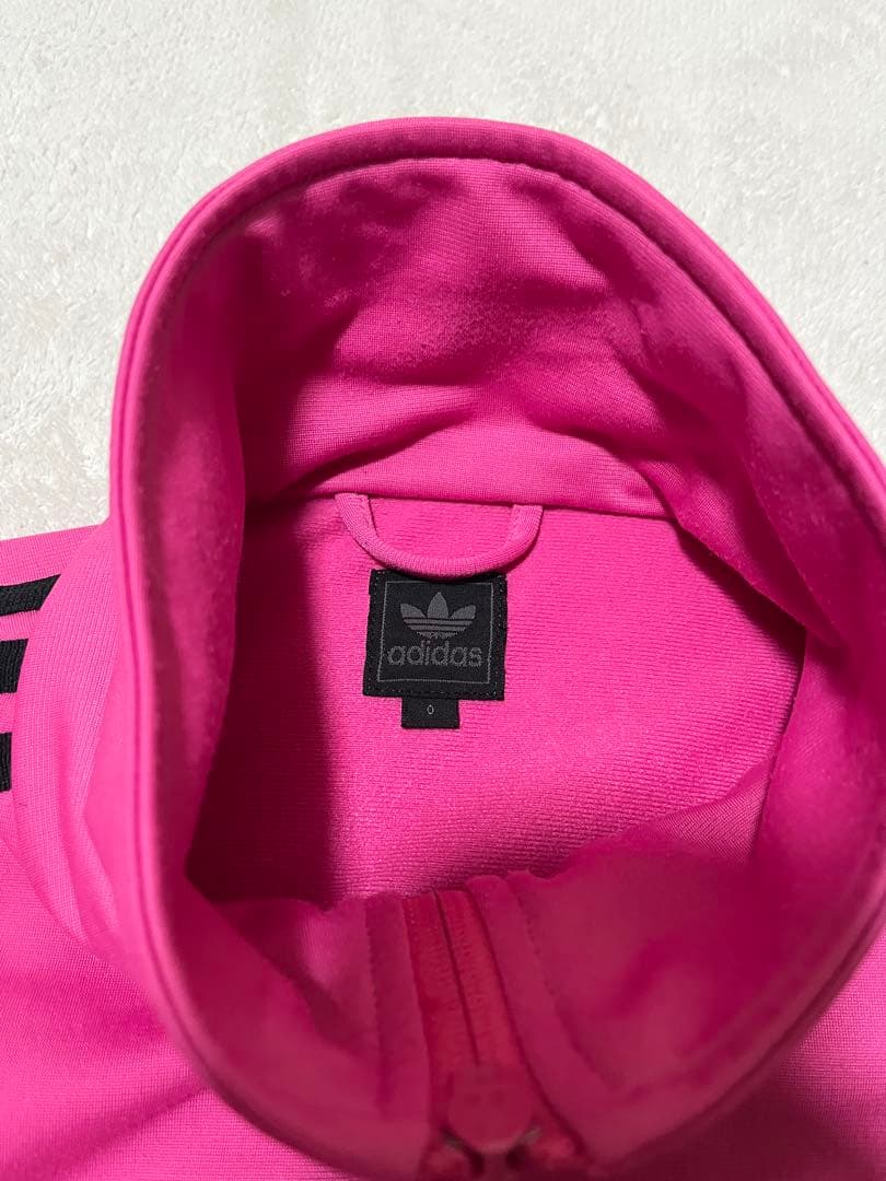 色◎ 00s adidas トラックジャケット　ピンク　XL ファイヤーバード