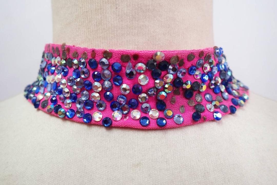 B1640【凛舞チャコット】M/英国製/ピンク/スワロ/スタンダードドレス☆社交