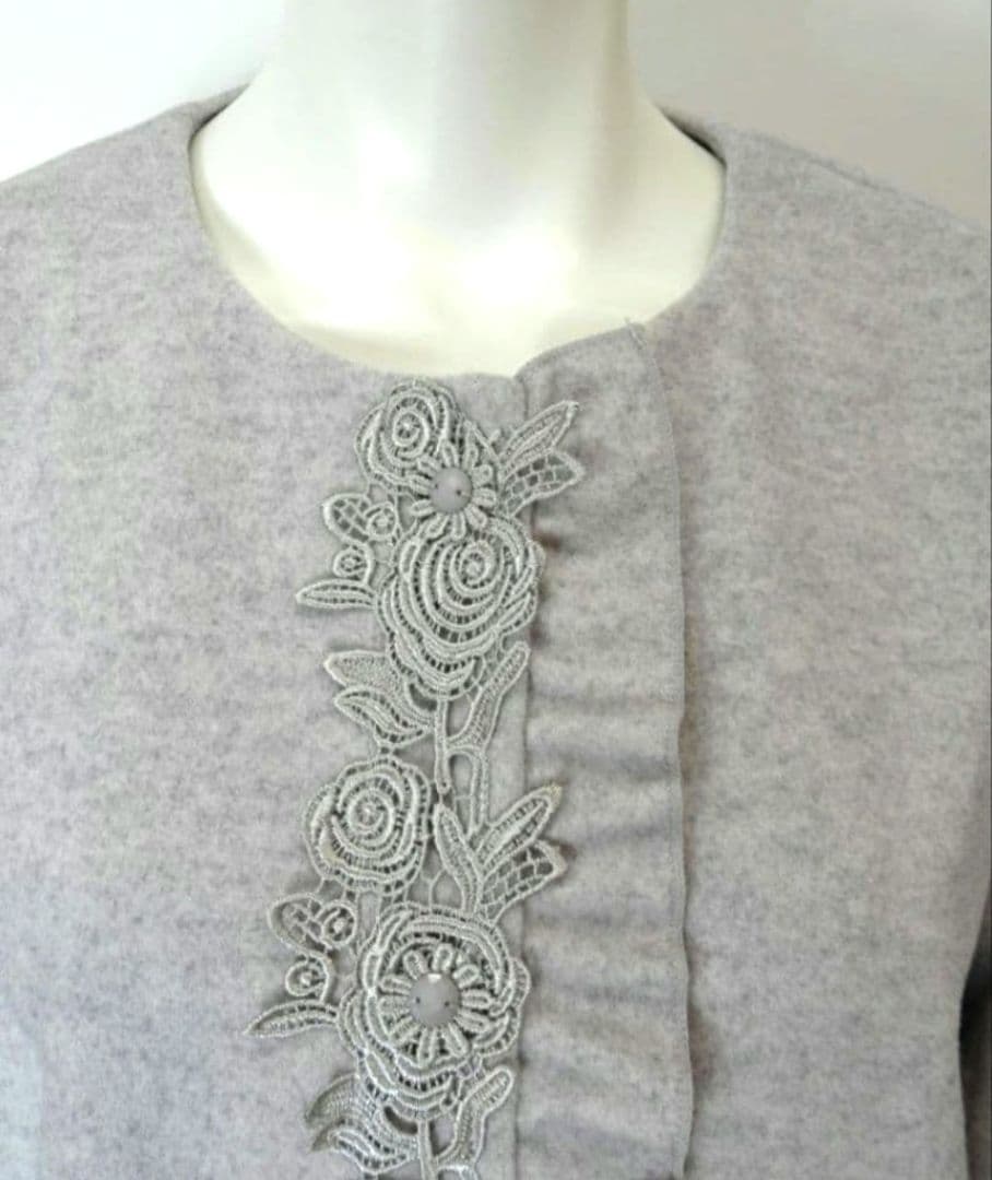 おんぷSALE スーパービューティー今季 ショートコート　グレー44