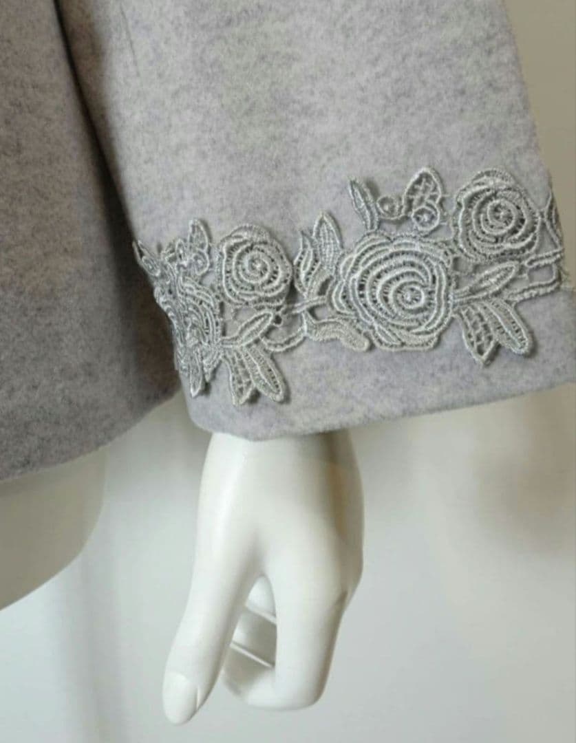 おんぷSALE スーパービューティー今季 ショートコート　グレー44