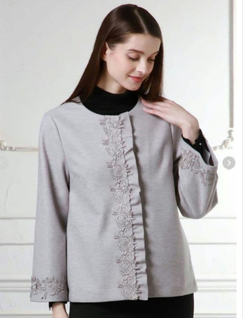 おんぷSALE スーパービューティー今季 ショートコート　グレー44