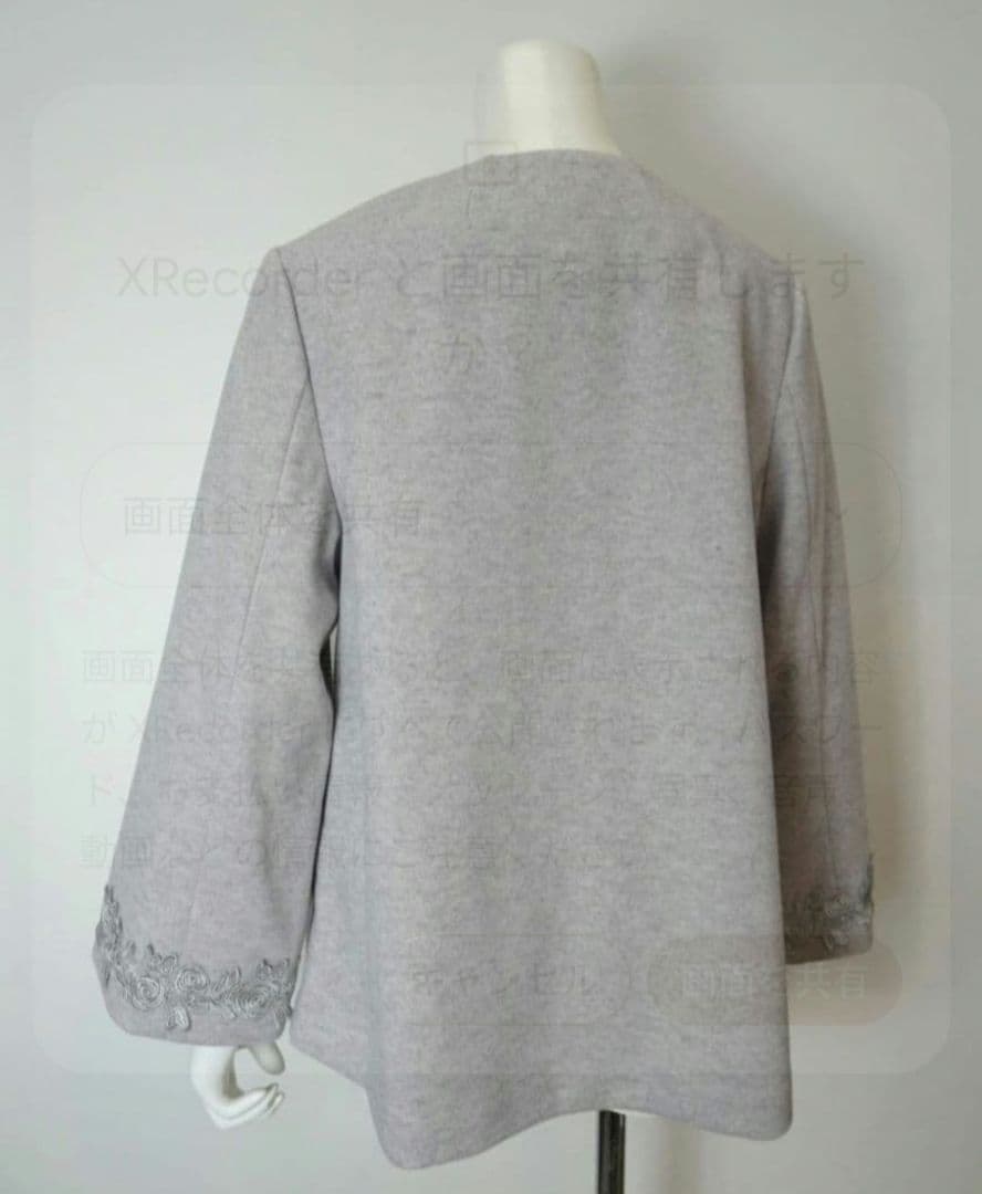 おんぷSALE スーパービューティー今季 ショートコート　グレー44