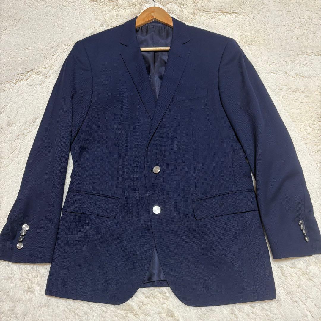 美品　ヒューゴボス　テーラードジャケット　紺ブレ　ネイビー　REDA 50 XL