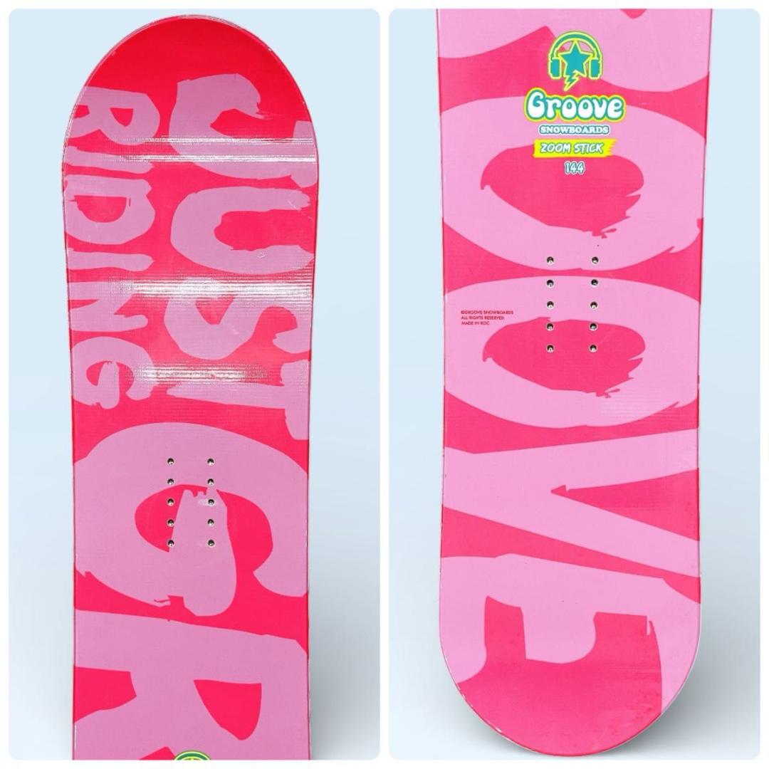 【3点セット】レディーススノーボード GROOVE ZOOM STICK 144