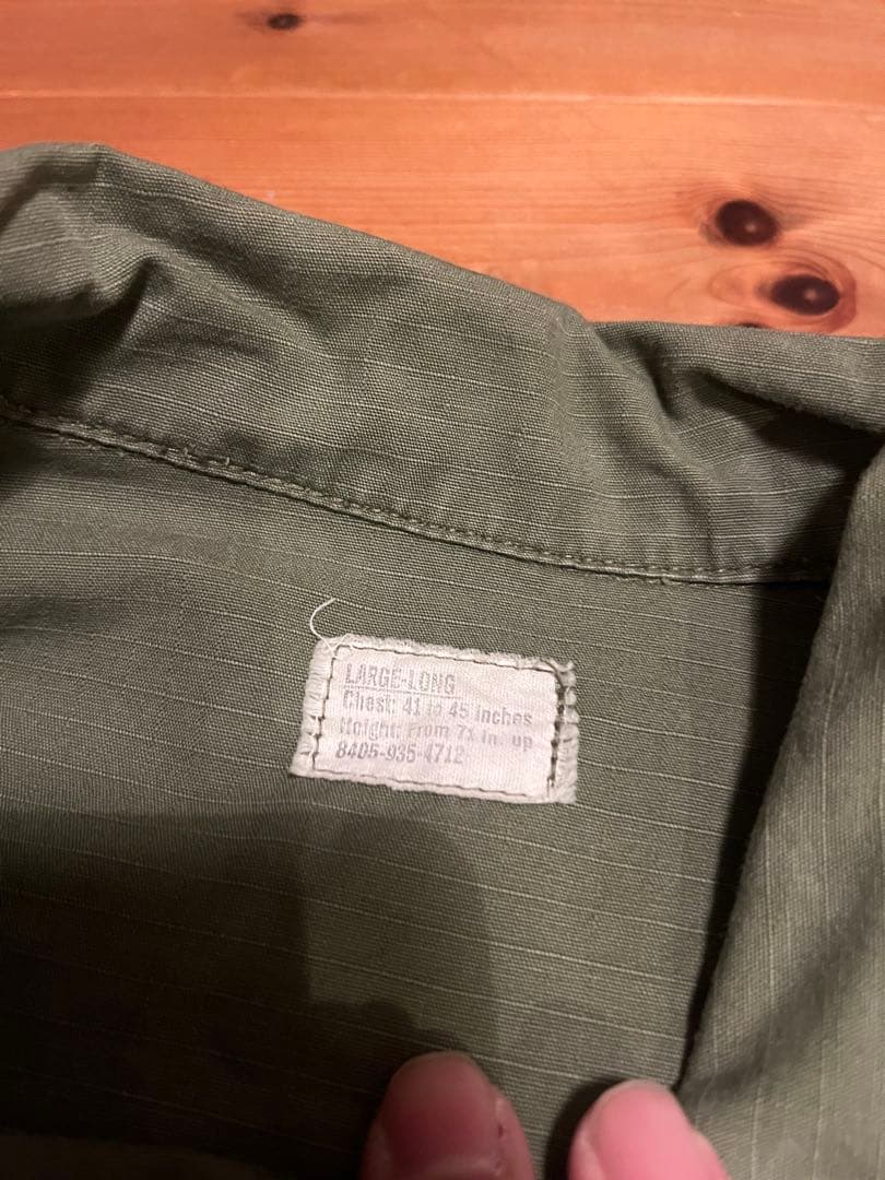 ジャングルファティーグジャケットlarge regular リップストップ60s