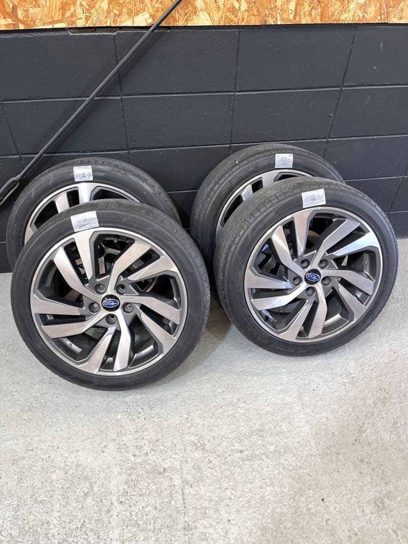 【手渡し限定】スバルVMレヴォーグ後期純正18インチホイールタイヤ付き4点セット