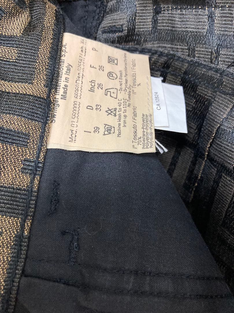 【新品】フェンディFENDIパンツ ヴィンテージ正規店購入　ズッカ柄