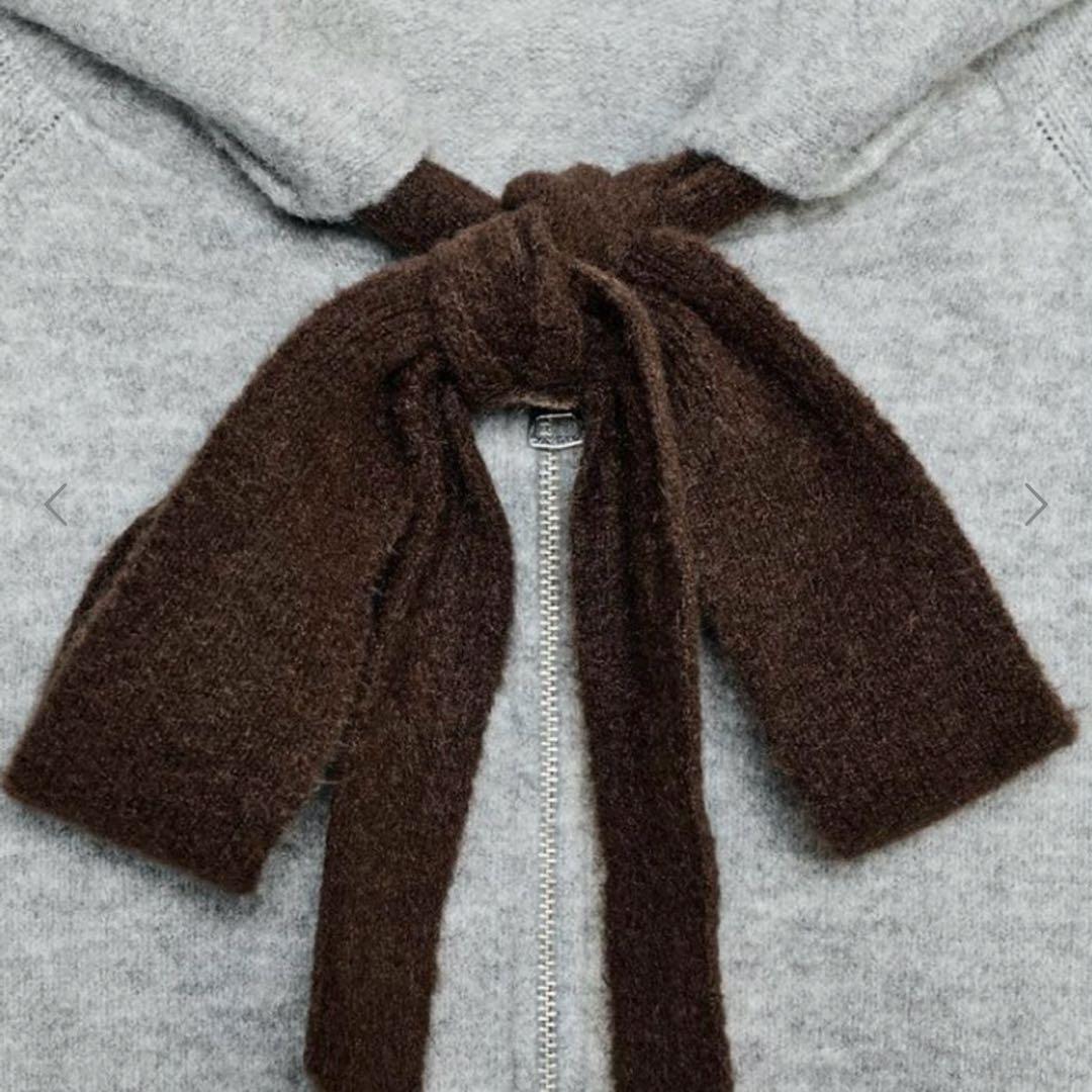 ZARA コントラストドローストリングフーディ