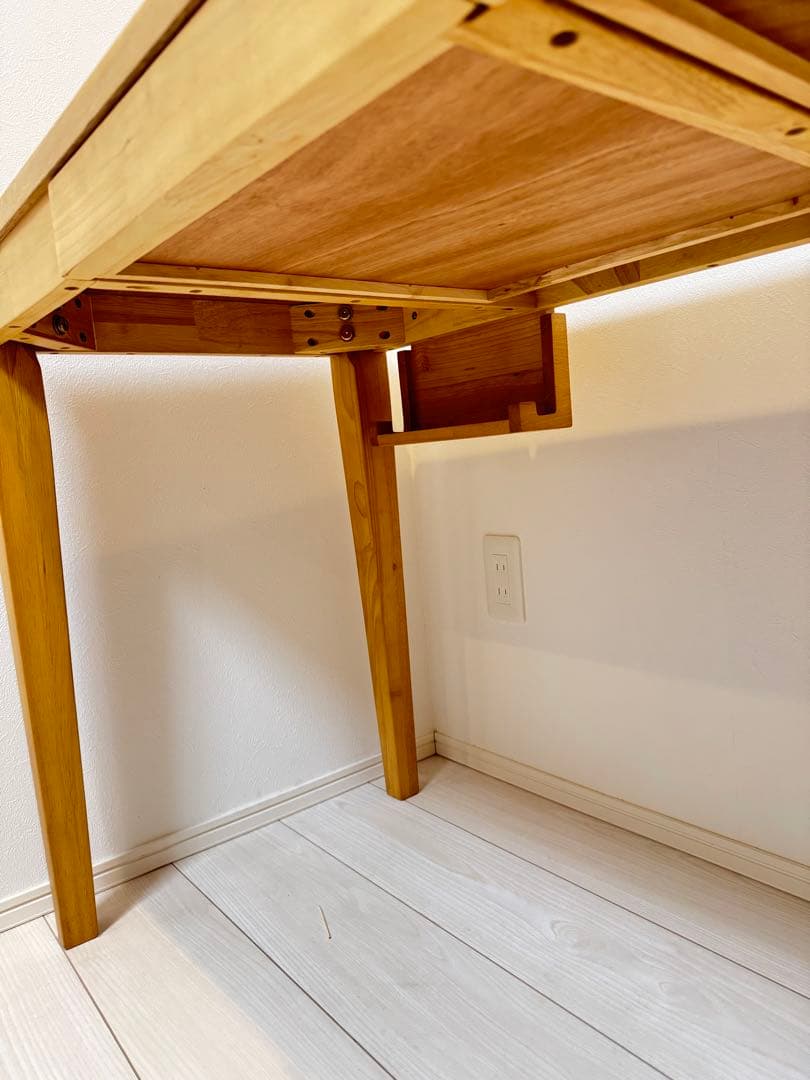 木製シンプルデスク 2引き出し付き