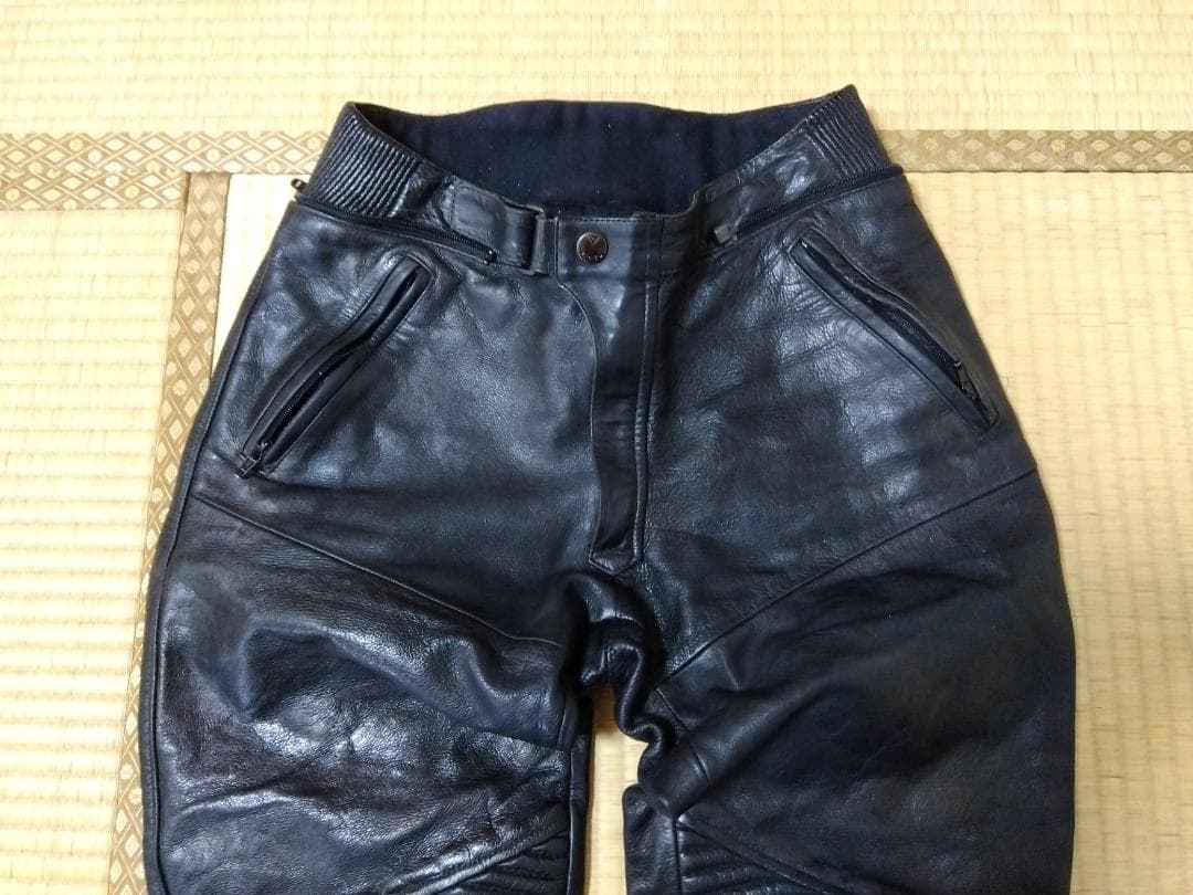 DAINESE ダイネーゼレザー レザーパンツ 黒 膝パッド付き サイズ48