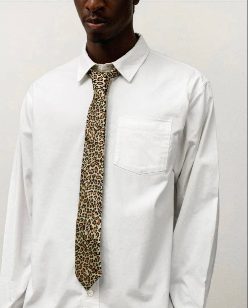 STUSSY JACQUARD LEOPARD TIE レオパード