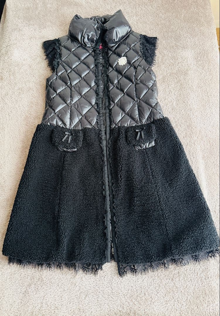 スーパービューティー ブラックダウンベスト レース