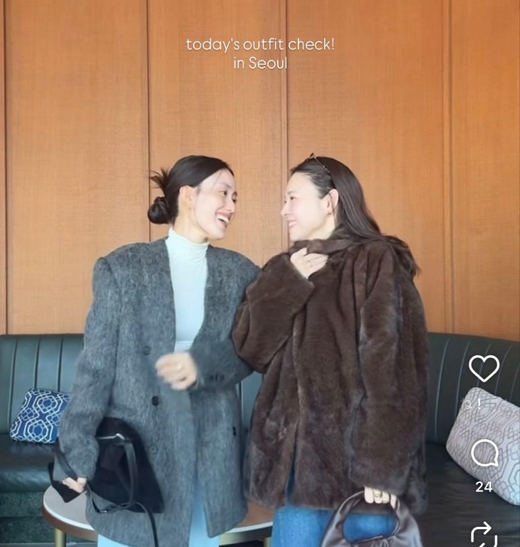 新品☆ anuke Eco Minkfur Jacket 36 ブラウン