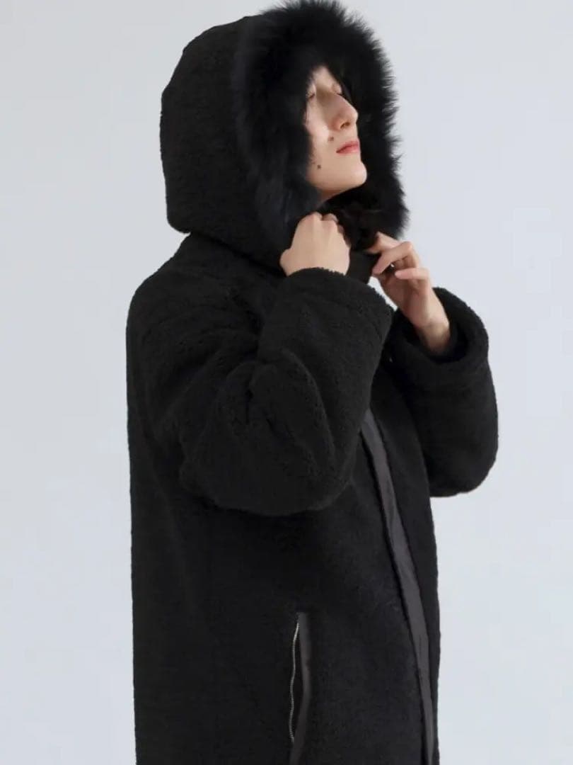 LASUD ボアコートブラック　未使用品　サイズ9号　定価34000円タグ無し