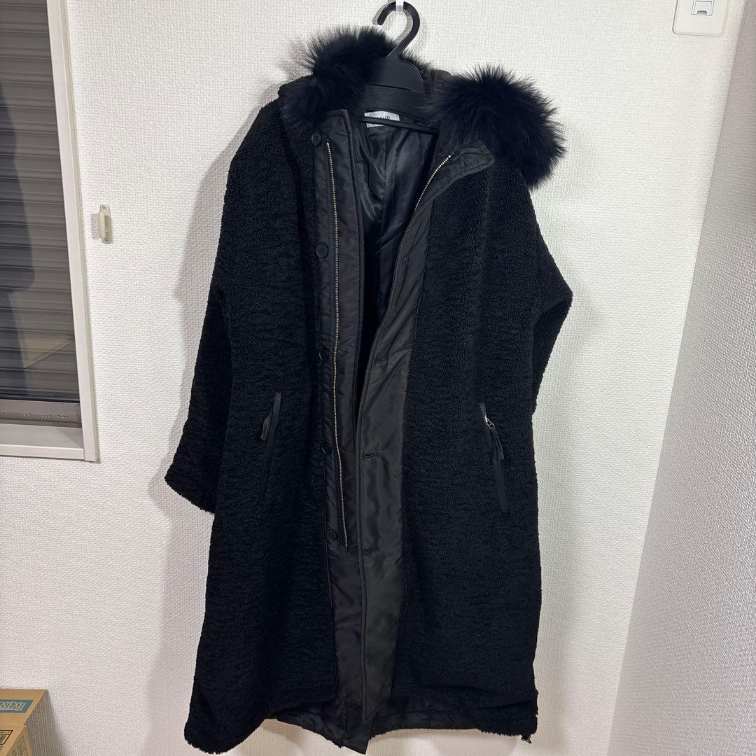 LASUD ボアコートブラック　未使用品　サイズ9号　定価34000円タグ無し