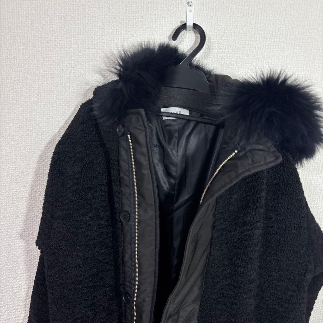 LASUD ボアコートブラック　未使用品　サイズ9号　定価34000円タグ無し