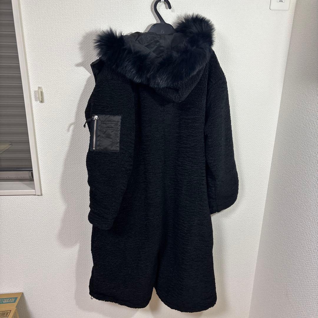 LASUD ボアコートブラック　未使用品　サイズ9号　定価34000円タグ無し