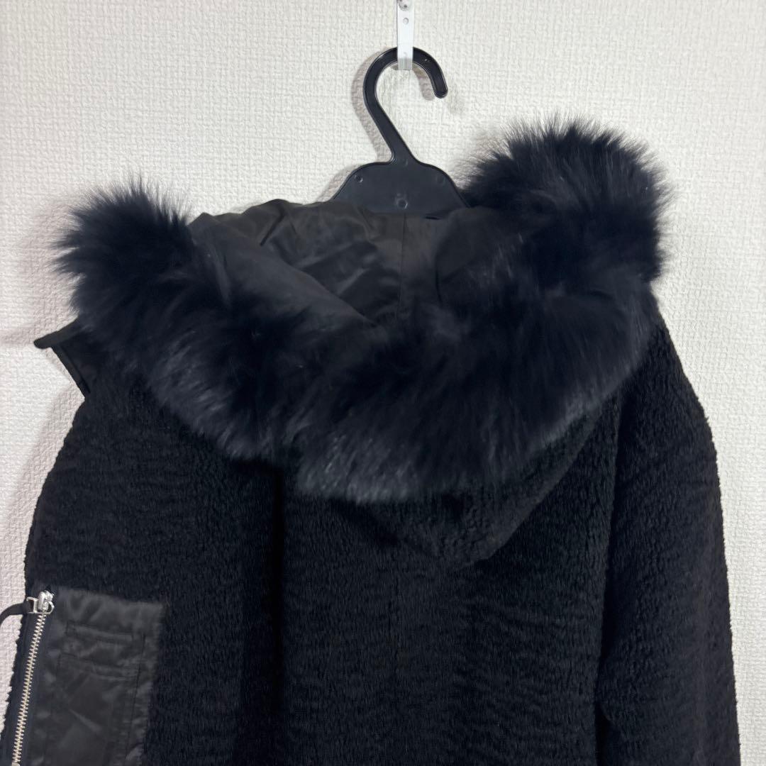 LASUD ボアコートブラック　未使用品　サイズ9号　定価34000円タグ無し