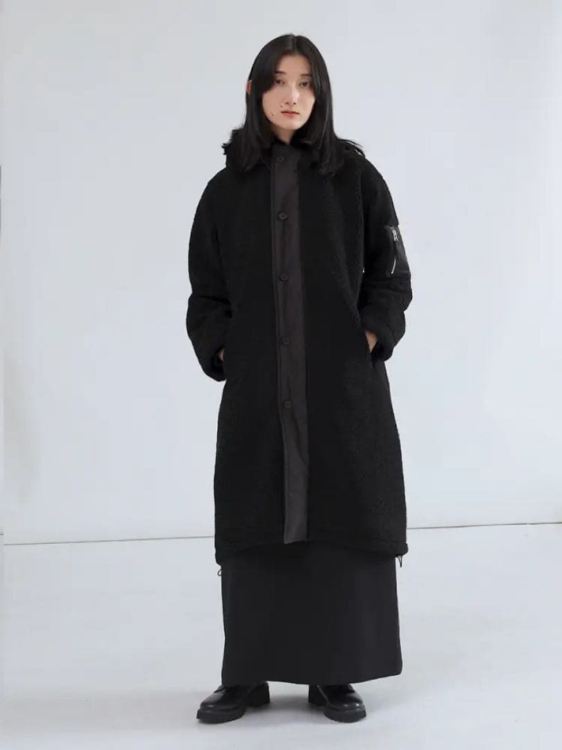 LASUD ボアコートブラック　未使用品　サイズ9号　定価34000円タグ無し