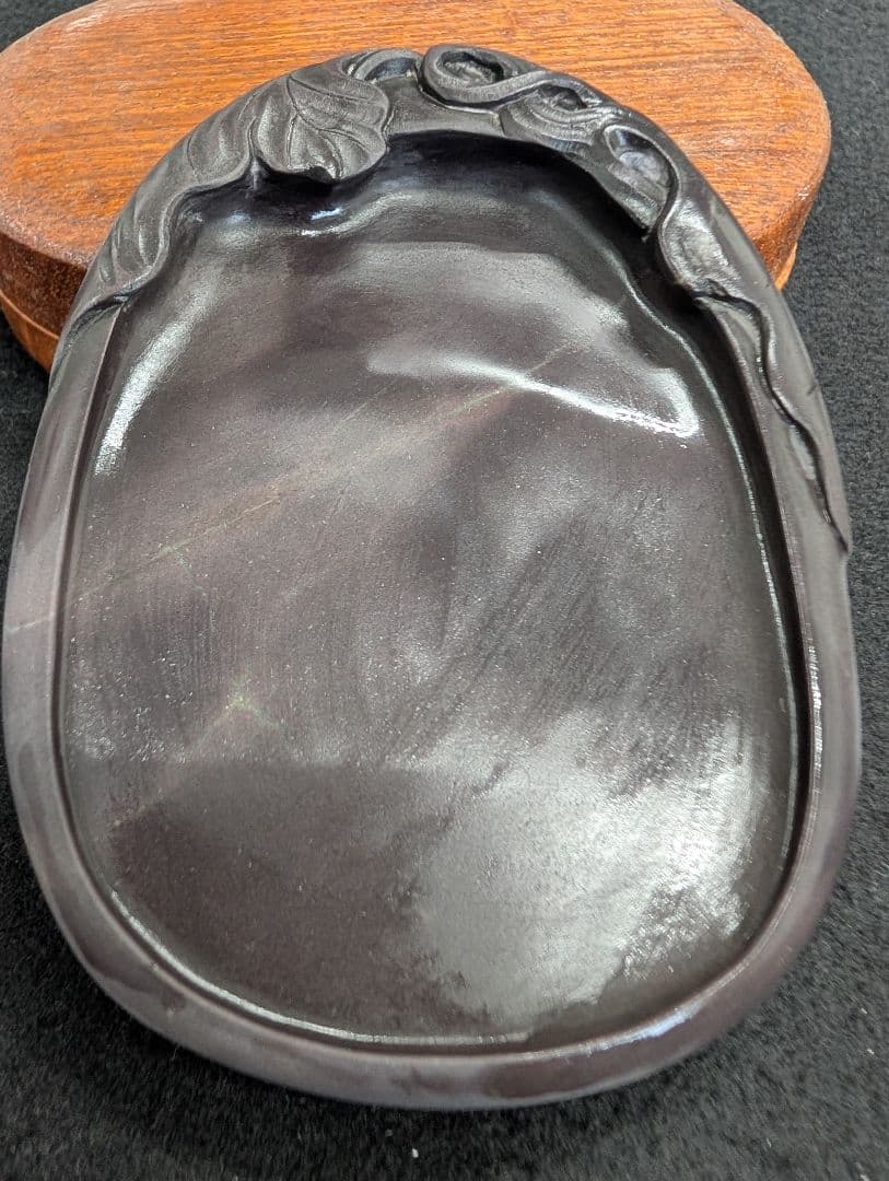 端渓　中国　硯　水巌　水裂紋　老坑