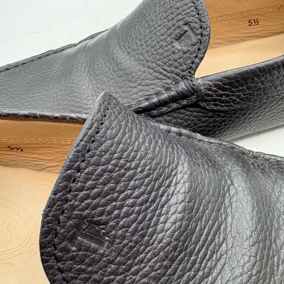 TOD'S ゴンミーニ ドライビング 【5.5】 シボ ブラック コブラブァンプ