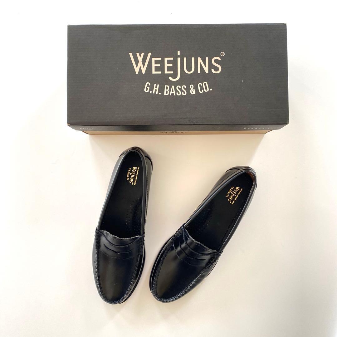 ほぼ未使用 G.H.BASS ローファー weejuns ブラック us6