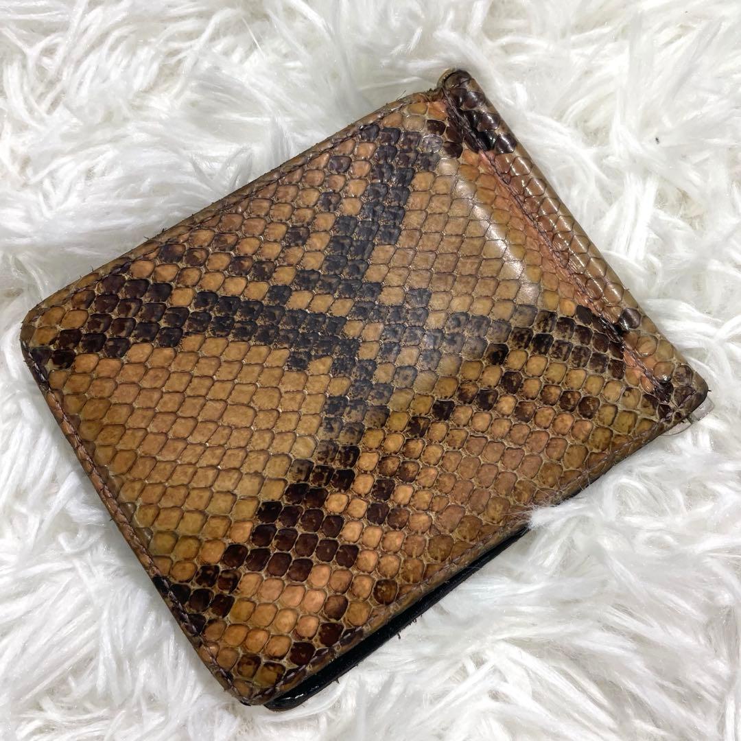 WACKO MARIA レザー マネークリップ 財布　パイソン