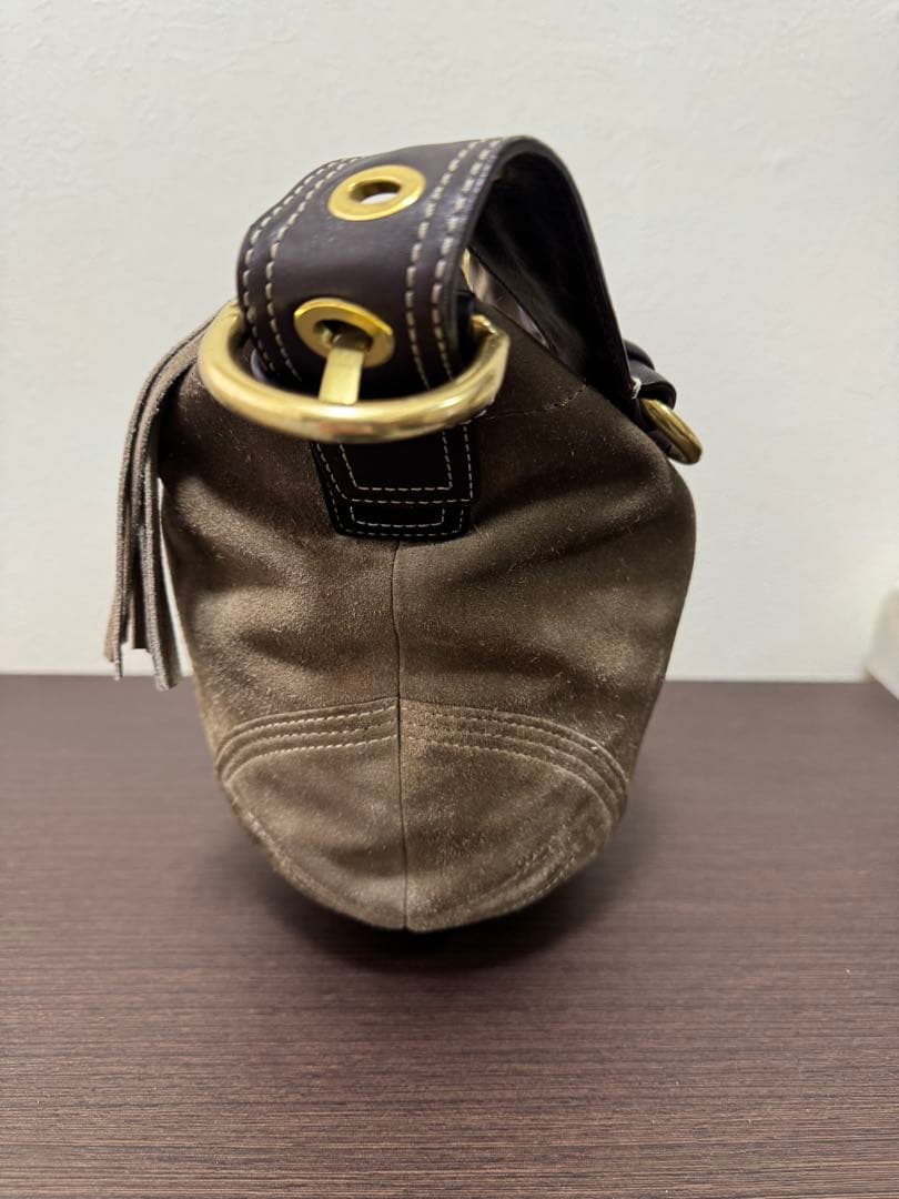 COACHブラウンスエード HOBOショルダーバッグ
