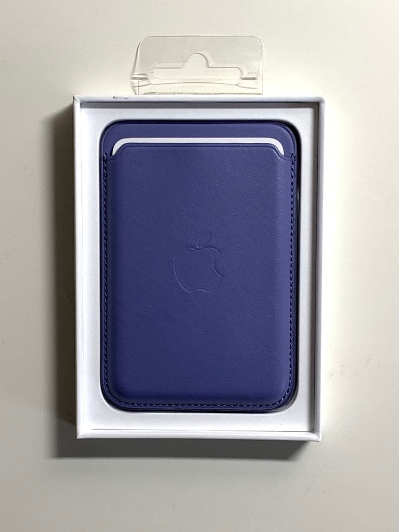 【新品】純正 MagSafe対応 iPhone レザーウォレット・ウィステリア①