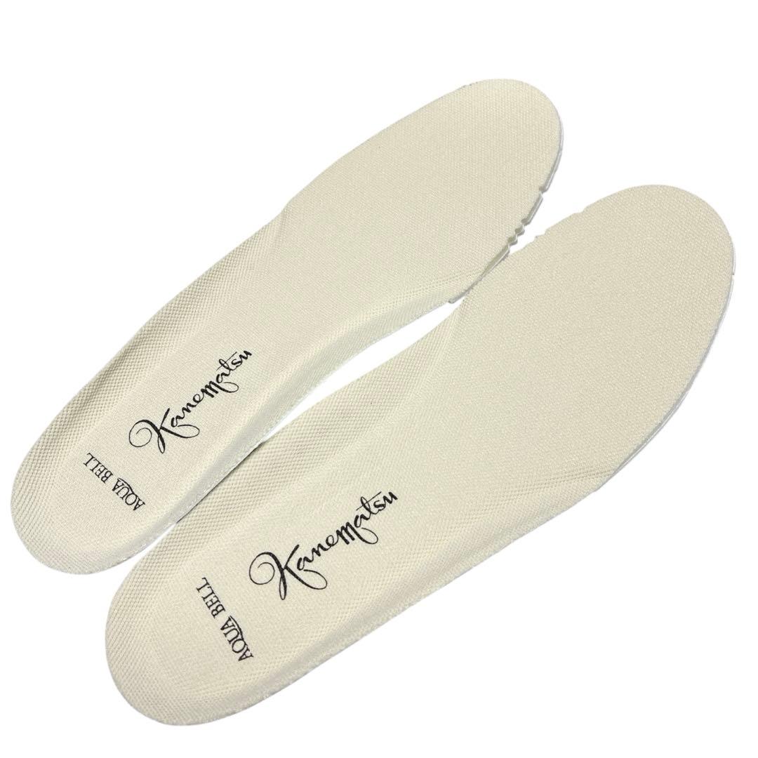 銀座かねまつ AQUA BELL ダッドスニーカー ホワイトレザー