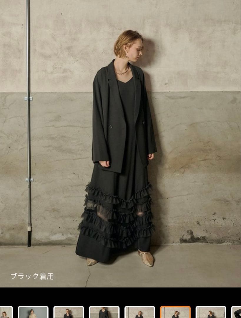 スーツ・フォーマル・ドレス Transparent hem setup dress