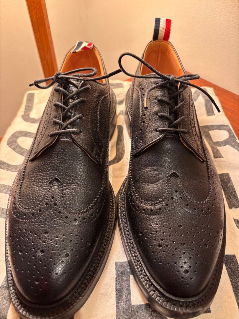 【UK10】THOM BROWNE トムブラウン レザーシューズ