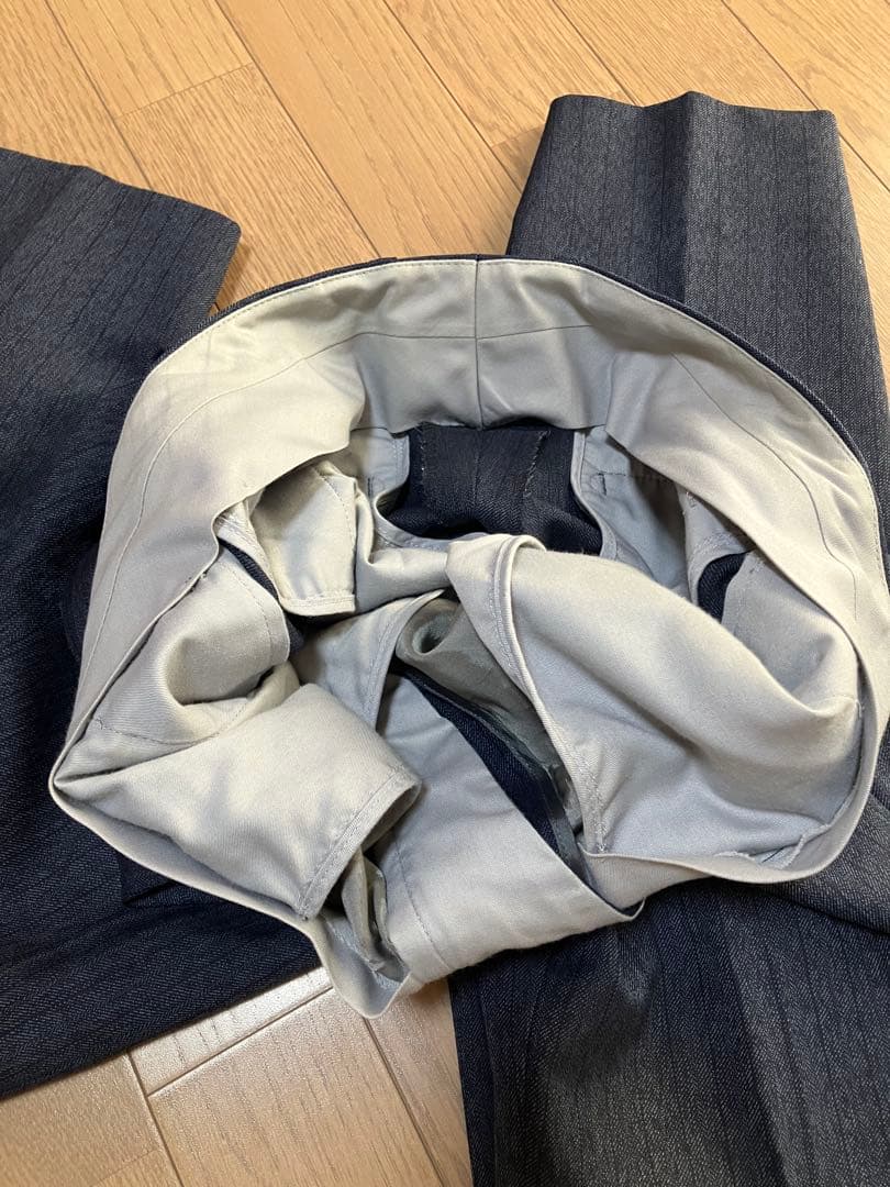 麻布テーラー スリーピーススーツ ダークブルー