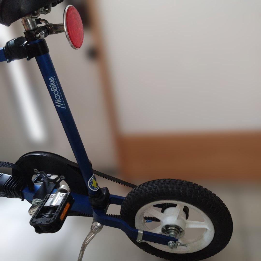 MicroBike 折りたたみ自転車　 ブルー　 ベルトドライブ　12インチ