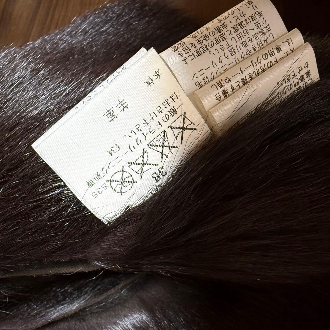 2R　バーバリーブルーレーベル　ファー　ケープ　ポンチョ　羊革　38